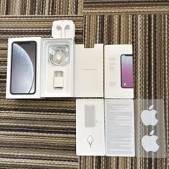 iPhone XR ホワイト 箱、アダプター等未使用品 充実の付属品