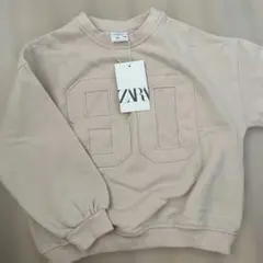 新品 ZARA KIDS トレーナー 116cm 6歳 ベージュ　ピンク 110