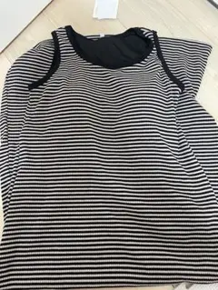 しまむら　フレッシュブルー　ボーダーワンピース　Lサイズ　田中里奈