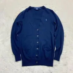 ラルフローレン　ネイビー　カーディガン　ニット　M