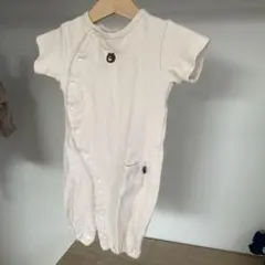 futafuta ベビー ロンパース 50-70 ホワイト クマ刺繍