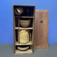 茶道具セット 木製茶箱