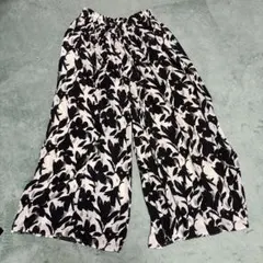 グローバルワークさらさらリラックスフレアワイドパンツ