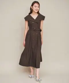 新品31 Sons de modeワンピース ジレ風ロングトレンチワンピース
