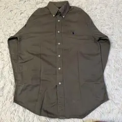 90s Ralph Lauren BLAIRE　BDシャツ 長袖　カーキ