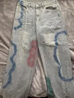 カラフルアートデニムパンツのサムネイル