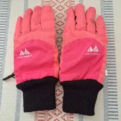 CAMP STAMPLE キッズ手袋 ピンク/グレー7～8才用