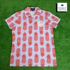 PEARLY GATES/パーリーゲイツ レディース ポロ【パイン柄/０】美品！