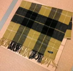 green label relaxing ウール100%チェック柄ストール