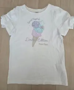 メゾピアノジュニア　アイスクリーム刺繍 Tシャツ【140】
