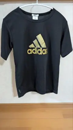 adidas CLIMALITE Tシャツ ブラック ゴールドのサムネイル