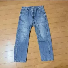 ユニクロ ワイドフィットジーンズ ブルー 34 股下74cmのサムネイル