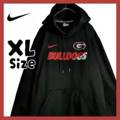 NIKE　ナイキ　ブルドッグス　パーカー　XL　黒　赤　裏起毛　長袖　メンズ