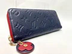 【美品】ルイヴィトン モノグラム アンプラント クレマンス フラワー 長財布