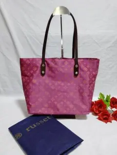 超美品 ラシット RUSSET ショルダーバッグ トートバッグ ピンク ナイロンのサムネイル
