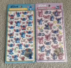ディズニー ボンボンドロップシール　スティッチらくがき　スティッチ&エンジェル