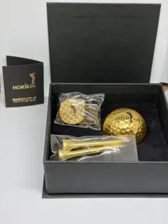 HORIKIN 純金箔ゴルフボール ティー マーカーセットのサムネイル