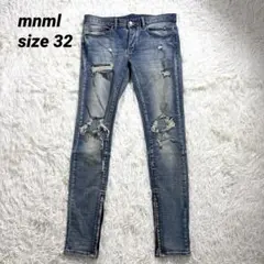 mnml ミニマル　ダメージ　デニムパンツ　32