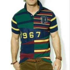 Polo RALPH LAUREN マルチカラー ストライプ ポロシャツ 半袖