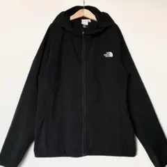 美品 ノースフェイス マウンテンソフトシェルフーディ レディース L黒 撥水