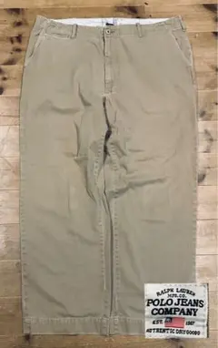 チノパン 古着 90s POLO JEANS ポロジーンズ 40 軍物 ベージュのサムネイル