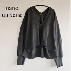 ナノユニバースVネックニット　ドルマン　ショート丈　nano universe