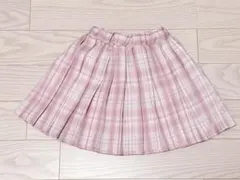 チェックスカート　120 ピンク