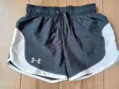 ジュニア用　 ランニングショーツ　 ブラック/ホワイト