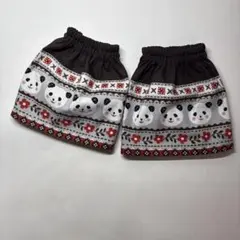 431アームカバー　ショート丈　パンダ　ハンドメイド