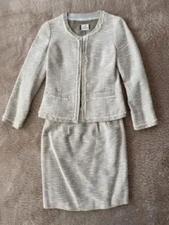 セットアップスーツ　ノーカラー　入学式　卒業式　glass line