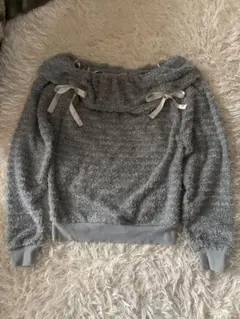 アクシーズフリルリボン ニットセーター