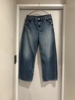 UNIQLO バギーバレルレッグデニム27ニットトップス付きのサムネイル