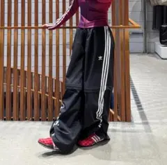 黒3XL☆adileniumオーバーサイズトラックパンツ☆ワイドパンツ☆新品 
