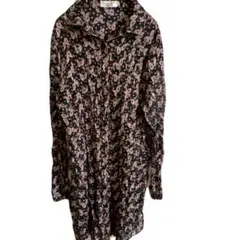 ジュリア チュニック 長袖 シャツ ペイズリー L 黒 赤 金 総柄のサムネイル