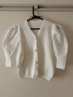 GRL パフスリーブフロントボタンニットトップス[ac1828]