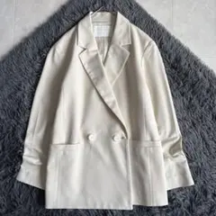 Ballsey ハイゲージツイルジャージー ダブルブレストジャケット 白 34