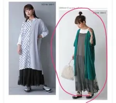 新品タグ付き　現行品　キャミワンピ 大きいサイズ ブラウン