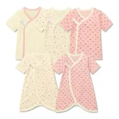 ベビー肌着4枚セット　短肌着2枚コンビ肌着2枚　50〜60cm