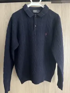 希少90's Polo by Ralph Lauren ケーブルニットポロ