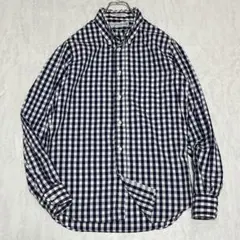 美品『インディビジュアライズドシャツ』ギンガムチェックBDシャツ 紺白 USA製
