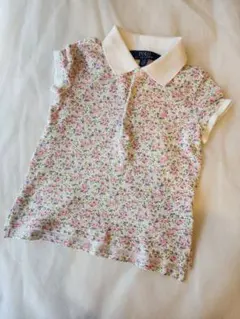 美品　ラルフローレン　ポロシャツ　花柄　女の子　4Y　4T