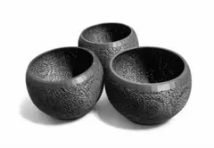 ROOT FLOW POT　3号　3個セット　ブラック　ジャイロイド鉢のサムネイル
