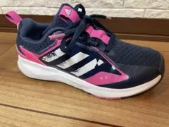 アディダス キッズ スニーカー ネイビー ピンク　18.0cm