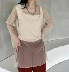 JEANASIS ラメチュールシアープルオーバー