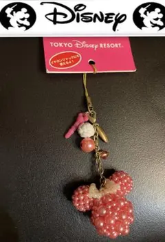 TDR 東京ディズニーリゾートミニーマウス ストラップ イヤホンジャック付