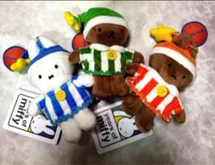 ミッフィー　70th ぬいぐるみ　キーチェーン　3種セット　パジャマ