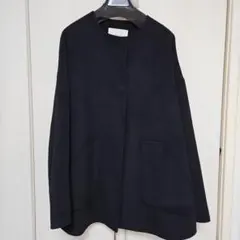 JOSEPH ジョゼフ カシミヤ混ウールポンチョ ブラック ダブルフェイス