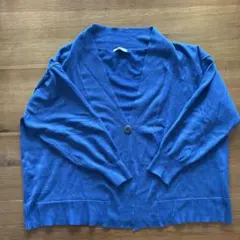 earth music&ecology 青 カーディガン 長袖