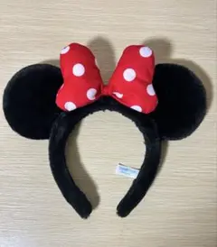 【美品】ミニーマウス カチューシャ 黒と赤