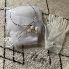 ウェディングベール・ブライダルグローブ•アクセサリーセット